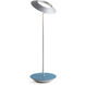Royyo 17.4 inch 11.00 watt Silver with Azure Felt Desk Lamp Portable Light